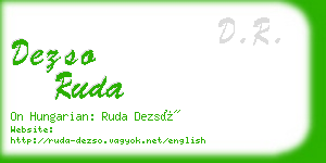 dezso ruda business card